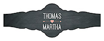 Hearts of Love Chalkboard Style Wedding Fancy Cigar Band Label