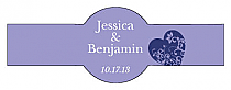 Hearts of Love Cigar Band Wedding Labels