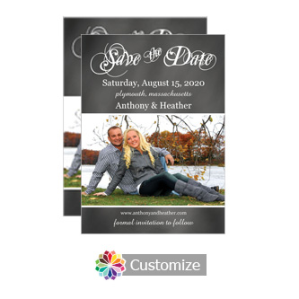 Hitched Together Chalkboard Save the Date