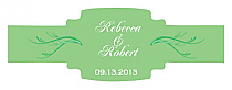 Honeymoon Waves Buckle Cigar Band Wedding Labels