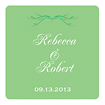 Honeymoon Waves Square Wedding Coaster