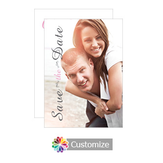 Incredible Photo Save the Date Wedding Card 4.5 x 6.25 