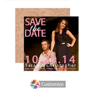 Individual Photo Save the Date Wedding Card 5.25