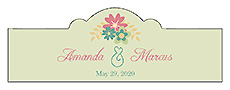 Infinity Floral Wreath Billbord Cigar Band Wedding Label