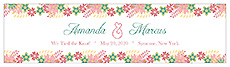 Infinity Floral Wreath Water Bottle Wedding Label