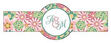 Infinity Floral Wreathr Wedding Cigar Band Label