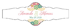 Infinity Floral Wreath Wedding Fancy Cigar Band Label