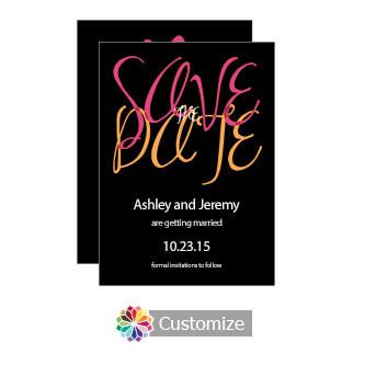 Infinity Save the Date Wedding Card 4.5 x 6.25