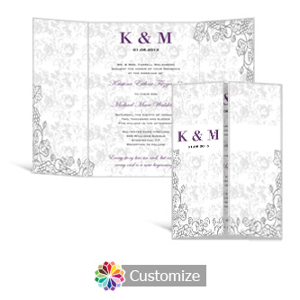 Iron Vine 5 x 7 Gate-Fold Wedding Invitation