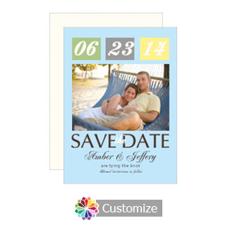 Tie The Knot Save the Date Wedding Card 4.5 x 6.25