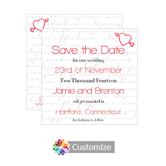 Letter Save the Date Wedding Card 5.25