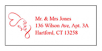 Love Swirly Address Wedding Labels