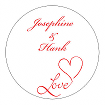 Love Swirly Circle Wedding Coasters