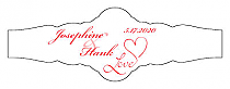 Love Swirly Fancy Cigar Band Wedding Labels