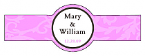 Magnolia Cigar Band Wedding Labels