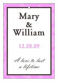 Magnolia Rectangle Wedding Hang Tag