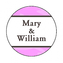 Magnolia Small Circle Wedding Labels