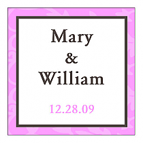 Magnolia Square Favors Wedding Labels