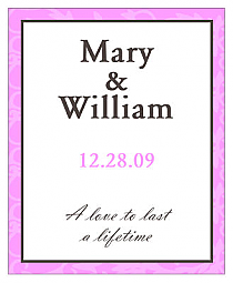 Magnolia Vertical Big Rectangle Wedding Labels