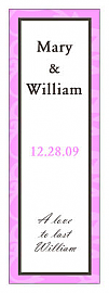 Magnolia Large Vertical Rectangle Wedding Label 2x6.25