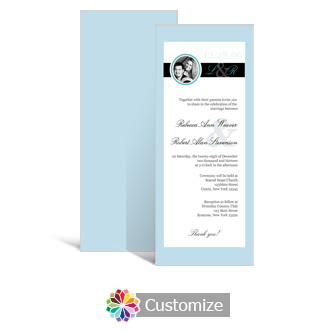 Memorable 3.625 x 8.875 Tea-Length Wedding Invitation