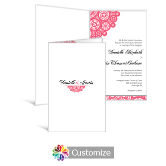 Bold Geometric 5 x 7.875 Half-Fold Wedding Invitation