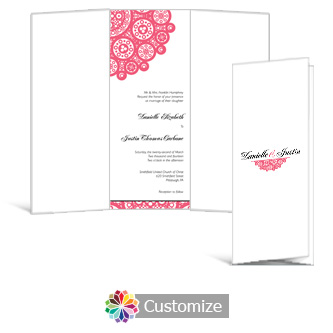 Bold Geometric 3.625 x 8.875 Tri-Fold Wedding Invitation