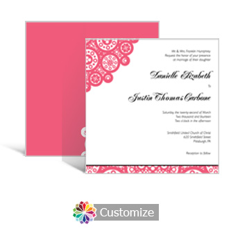 Bold Geometric 5.875 x 5.875 Square Wedding Invitation