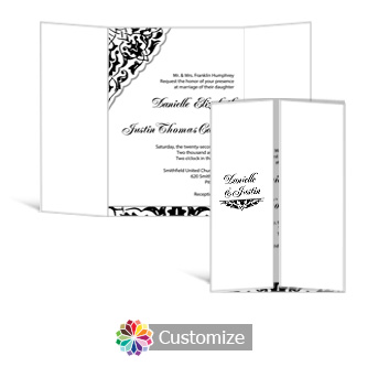 Ivy Lace 5 x 7 Gate-Fold Wedding Invitation