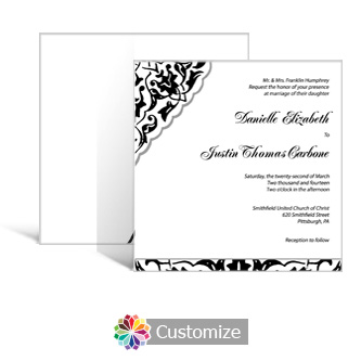 Ivy Lace 5.875 x 5.875 Square Wedding Invitation