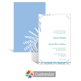 Spiral Wave 5 x 7.875 Layered Rectangle w/Vellum Wedding Invitation