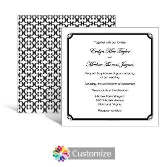 Monarch 5.875 x 5.875 Square Wedding Invitation