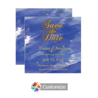 Night Sky Save the Date Wedding Card 5.25