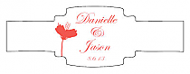 Orchid Buckle Cigar Band Wedding Labels