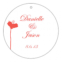 Orchid Circle Wedding Hang Tag 