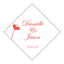 Orchid Diamond Wedding Label