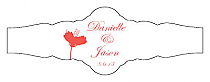 Orchid Fancy Cigar Band Wedding Labels