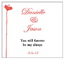 Orchid Square Favors Wedding Labels 