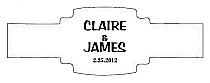 Paisley Buckle Cigar Band Wedding Labels 