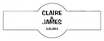 Paisley Cigar Band Wedding Labels 