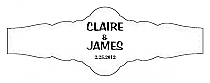 Paisley Fancy Cigar Band Wedding Labels