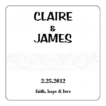 Paisley Square Wedding Coaster 