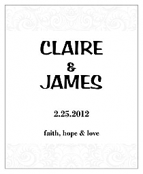 Paisley Vertical Big Rectangle Wedding Labels 