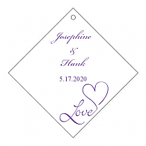 Personalize Always Swirly Diamond Wedding Hang Tag