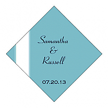 Classic Large Diamond Wedding Labels 3x3