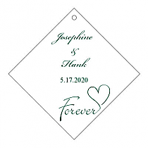 Personalize Forever Swirly Diamond Wedding Hang Tag