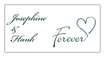 Personalize Forever Swirly Horizontal Small Rectangle Wedding Labels