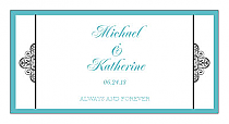 Personalize Glamorous Horizontal Small Rectangle Wedding Labels