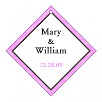 Personalize Magnolia Diamond Wedding Hang Tag