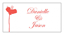 Personalize Orchid Horizontal Small Rectangle Wedding Labels 